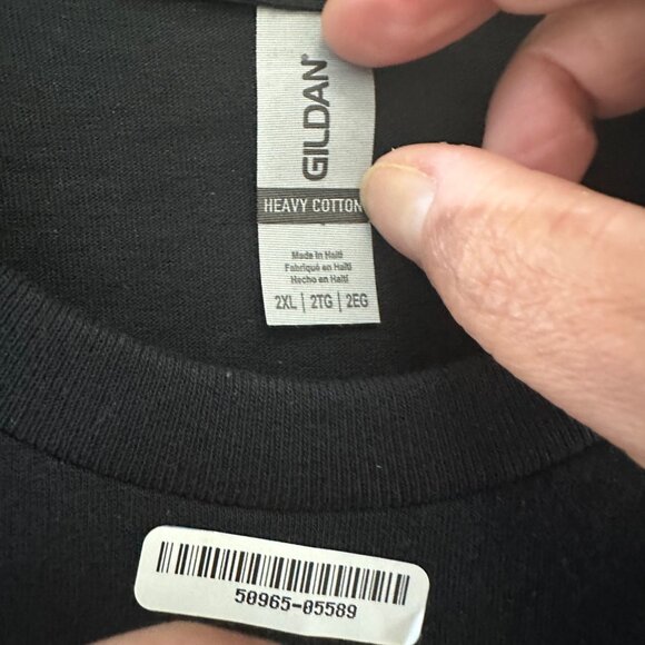 Walked In With God T-Shirt 2XL Gildan Heavy Cotton Black & Orange Religious Stat - Picture 4 of 6